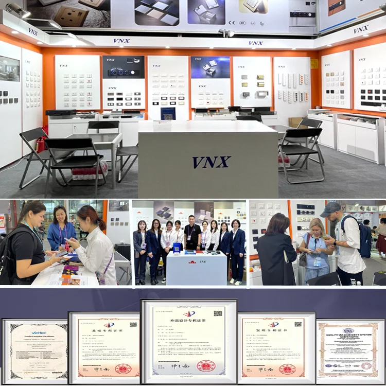 Switch Electricity New Design Switches And Sockets Wall Socket Outlet Gold PC Electrical Accessories 2 Gang Wall Switches