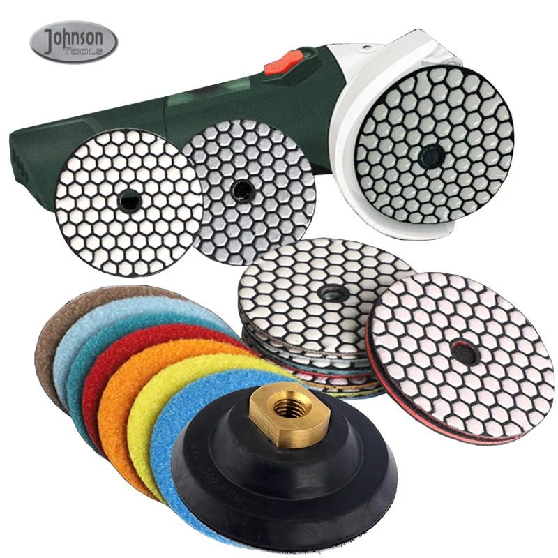 4 inch 100mm Dry Flexible Resin Bond Diamond Polishing Tools Disk Stone Concrete Marble Polishing Pad for Ceramic Tile Granite