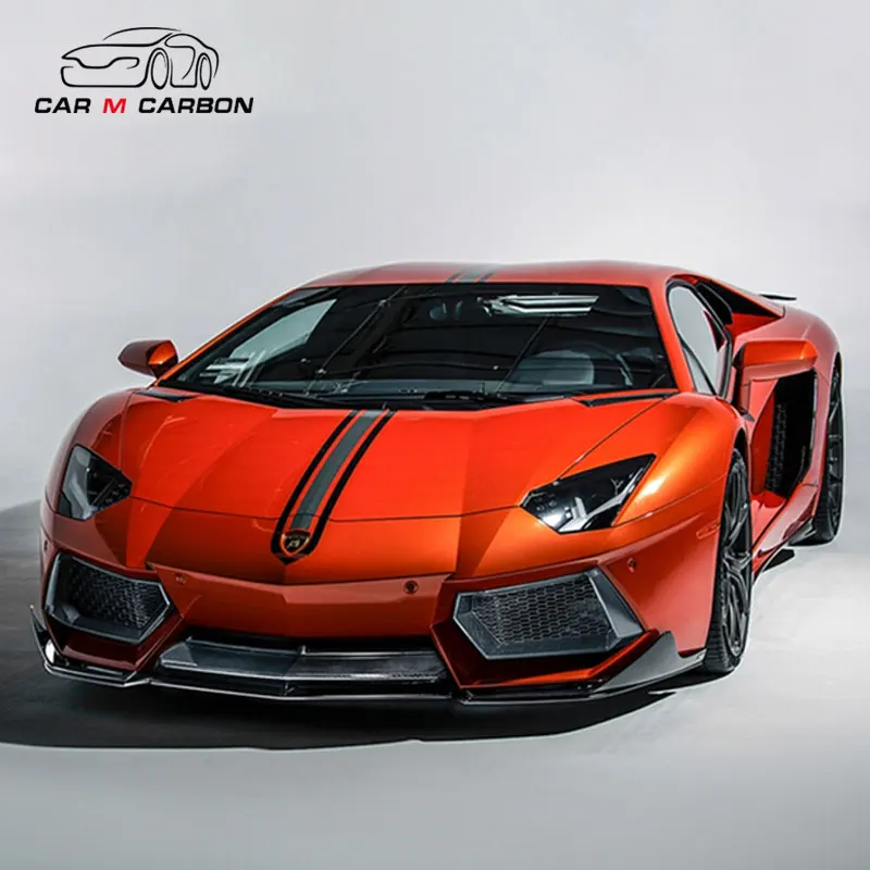 DMC style car carbon fiber body kit auto body parts front light grille mesh cover for Lamborghini LP700 Aventador 2011-2016Y