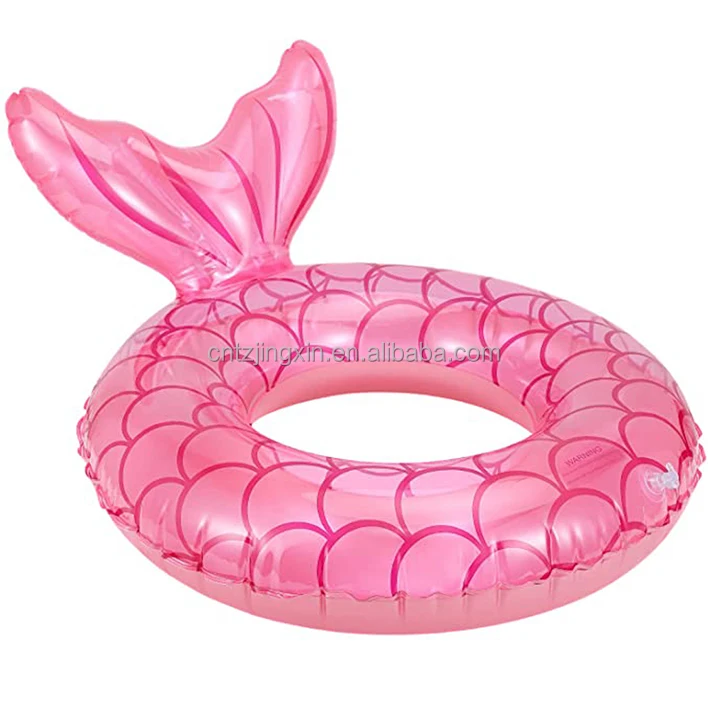Inflatable Swimming Ring Children Cute Pool Float Fish Tail Decorations Swim Tubes for Outdoor Beach Water Floats Party Kids