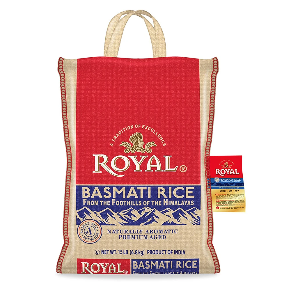 Food grade Laminated bopp pp woven sack basmati rice packaging 50 kg 25 kg bag