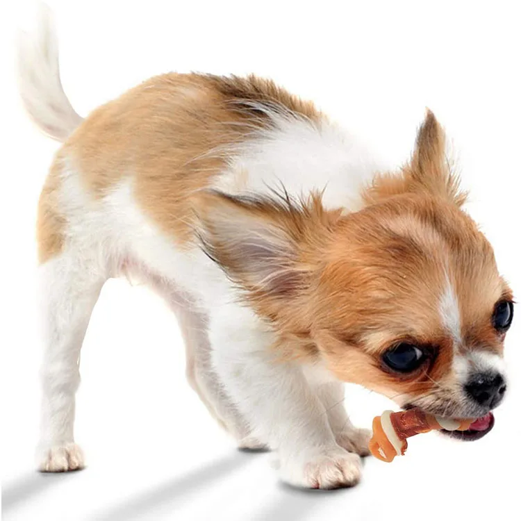 2021 Лидер продаж на Amazon, 2,5 дюйма, Сыромятные кости с настоящей курицей, Угощение для собак 7pk