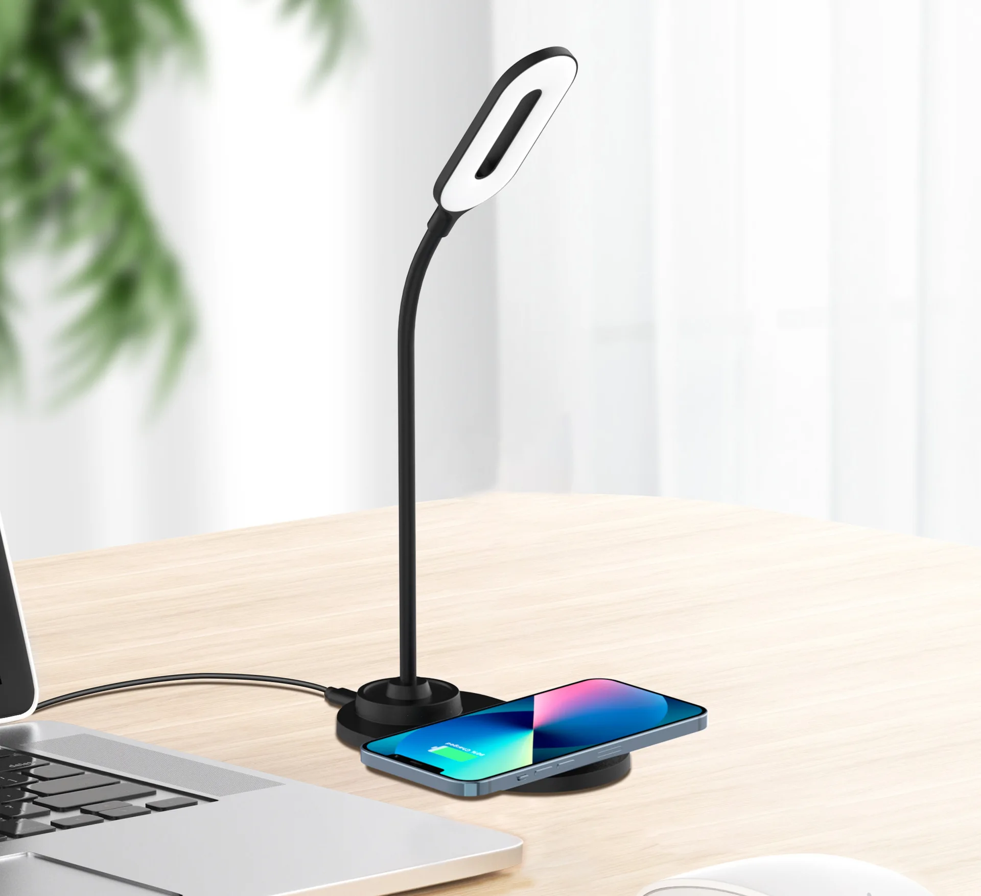 2024 New Products Desk Night Lamp with Wireless Charger