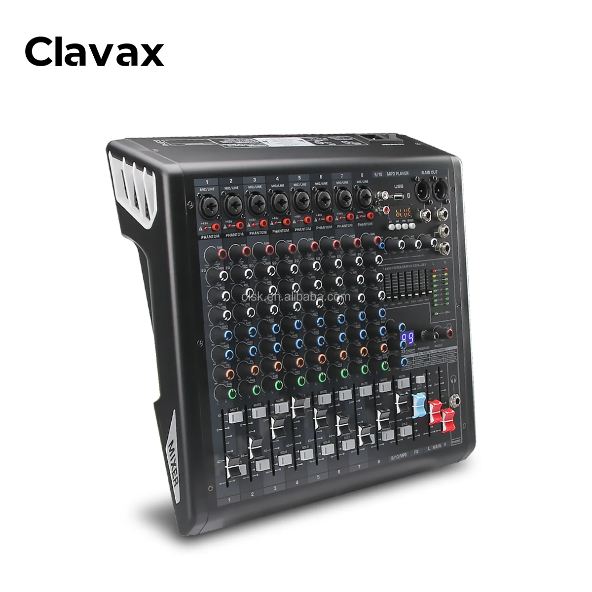 Clavax CLMC-BP10 оптом 2024 Новый 10-канальный аудио микшер консоль с 2 Aux 99 DSP эффект USB BT независимый 48 В Phantom