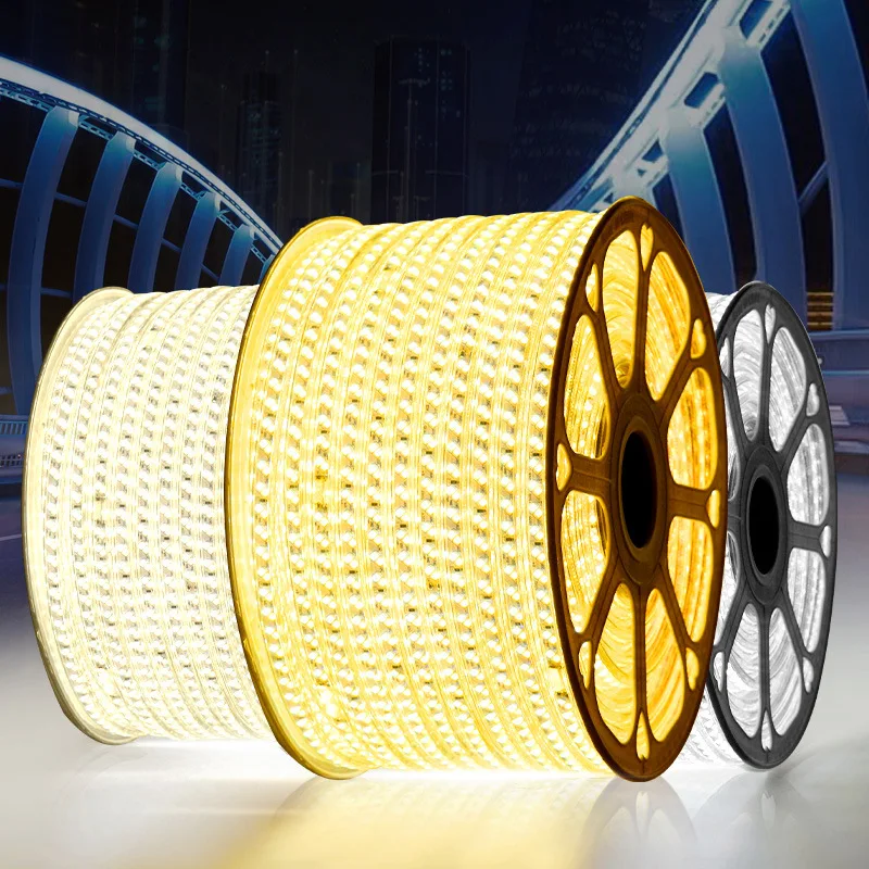 High Lumen Landscape LED Strip Aluminum 220V SMD 2835 144leds Led bar strip Double Line 2835 LED Strip Light