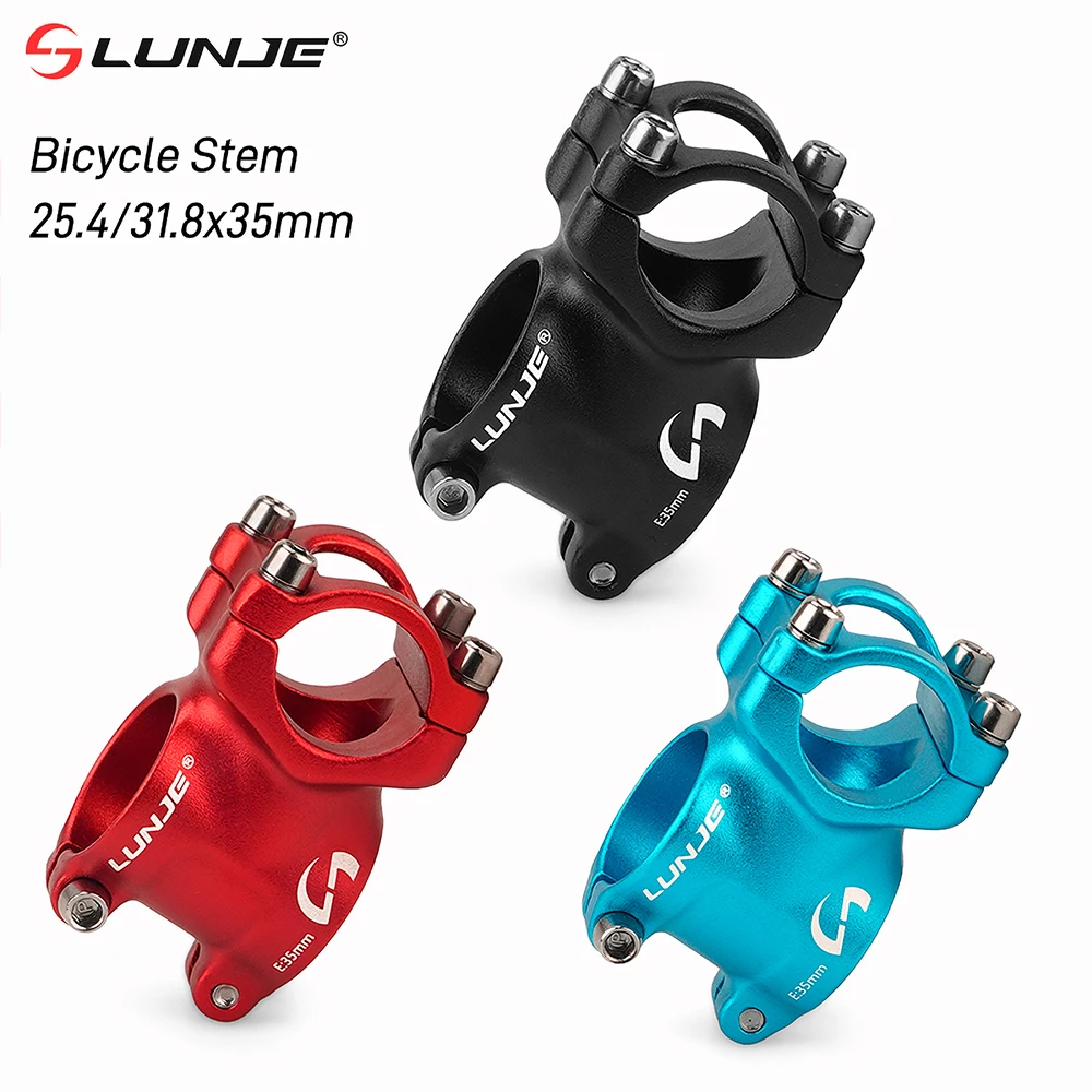 LUNJE MTB New Stem 35mm Dh Am Enduro Stem Cnc High-Strength Mountain Bike Power Stem 31.8/25.4*35mm Bicycle Parts