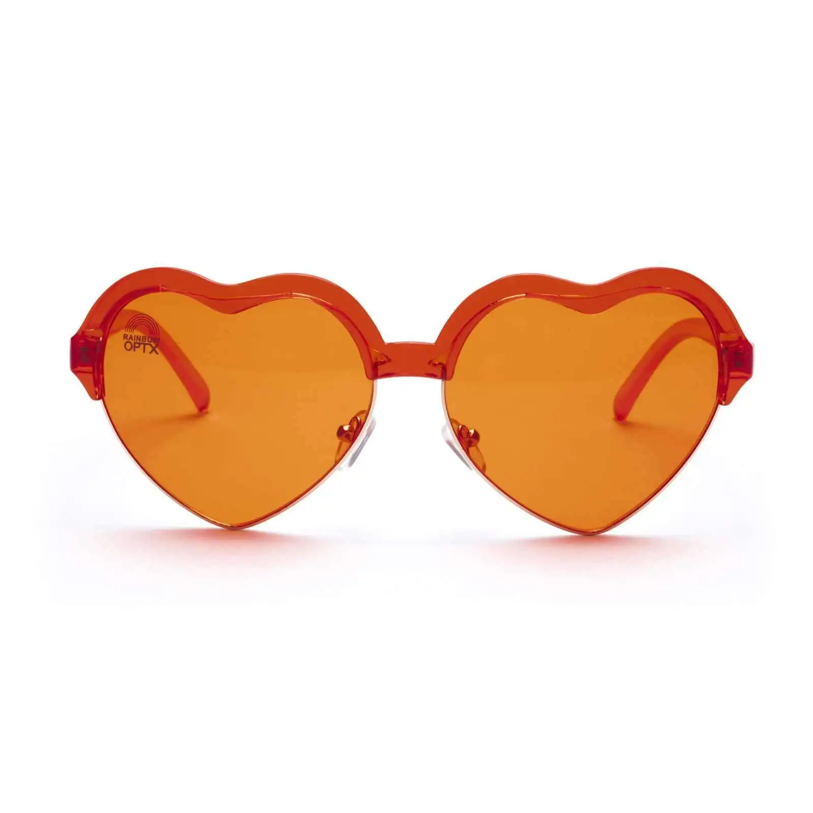 
Heart Eyes Orange Color Tinted Lens Glasses Chromotherapy Glasses Chakra Mood Light Therapy Glasses 