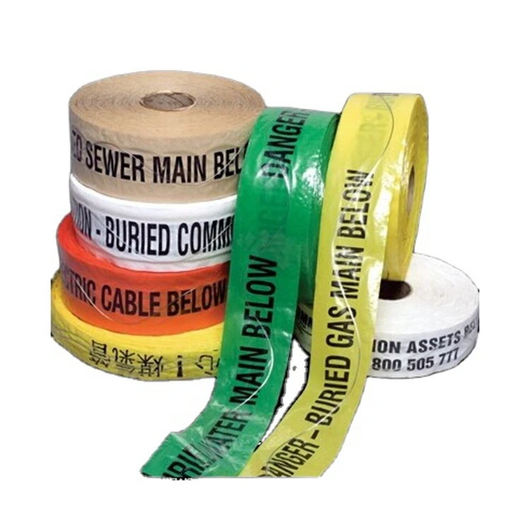 Professional Detective Warning Tape Stainless Steel Wire Marking Tape Cable Traceable Caution Tape