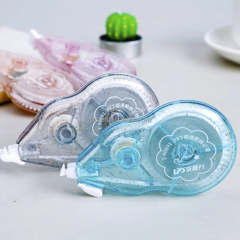 BlingBling Series  New Design Correction Supplies Stationery High Quality 12m Plastic Correction Tape