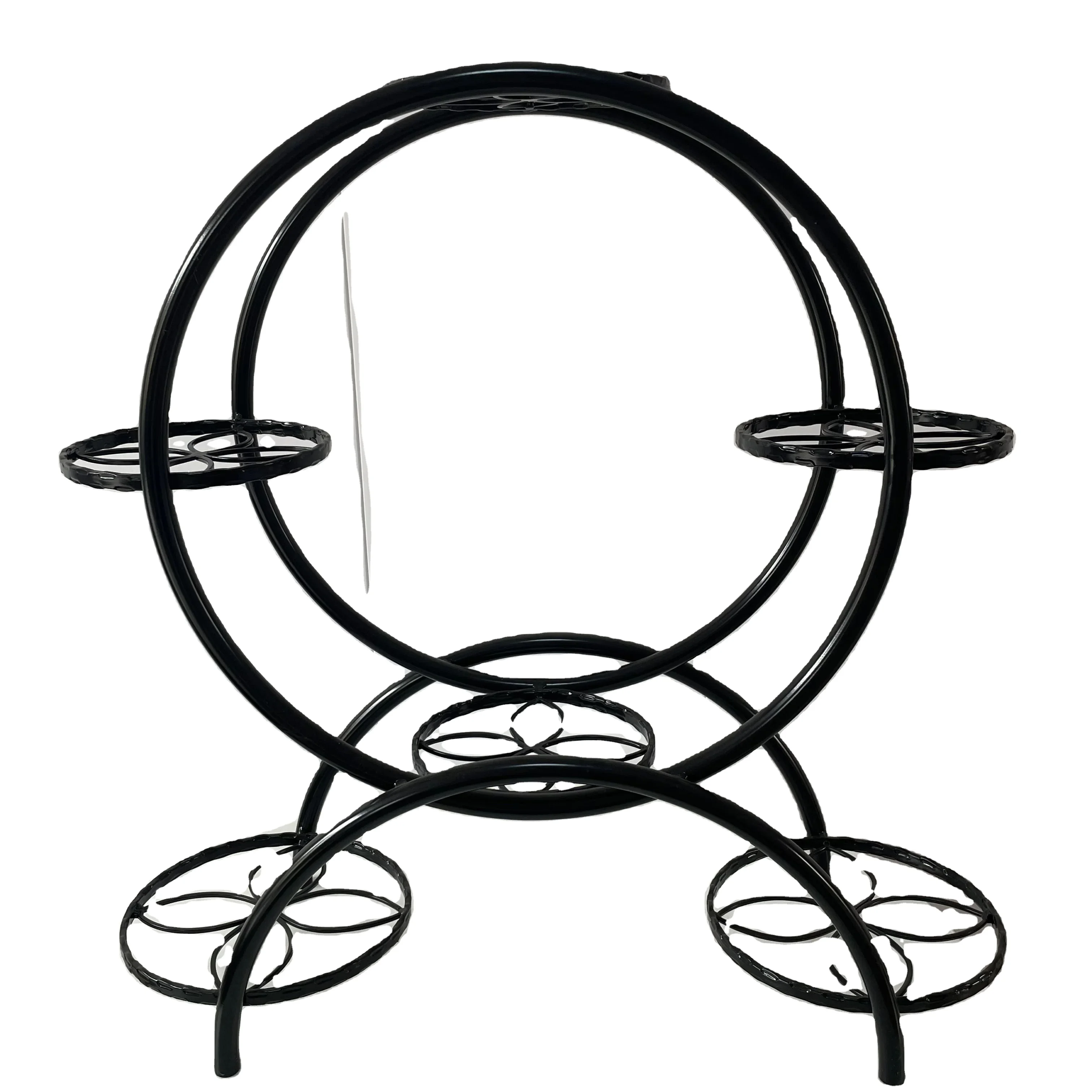 FABRIC WROUGHT IRON STAND WITH FLOWER POT MEDIUM SIZE POWDER COATED FINISHED FLOWER PLANTER STAND