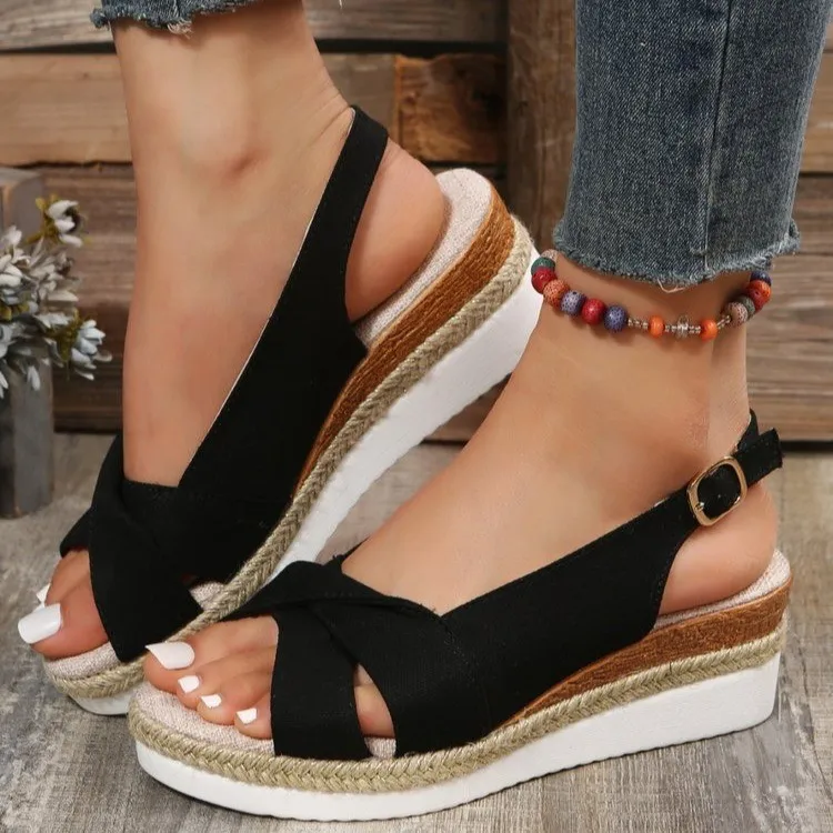 Factory Wholesale Comfort Round toe other wedges womens heels sandals