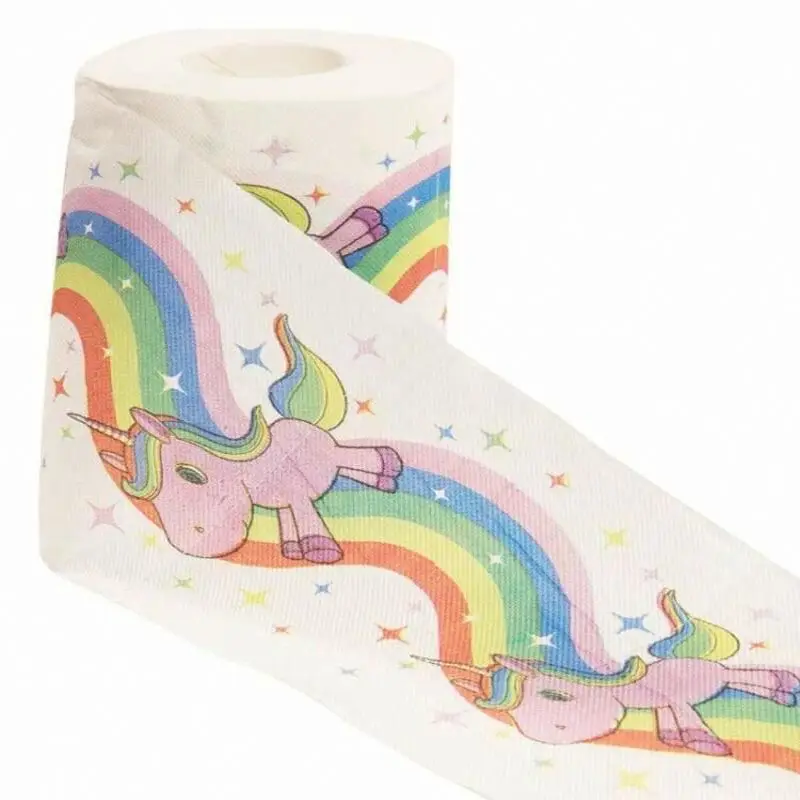 ECO-friendly Dissolving Custom Printing 2022 Colored Christmas Toilet Paper Tissues