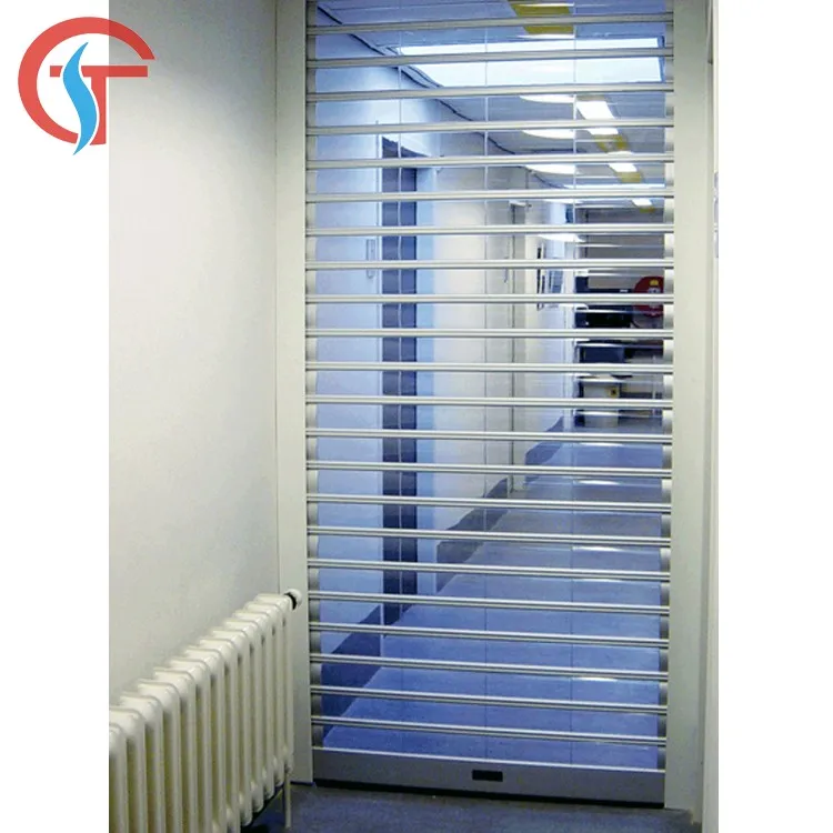 Clear look electric polycarbonate transparent roller shutter/door/gate