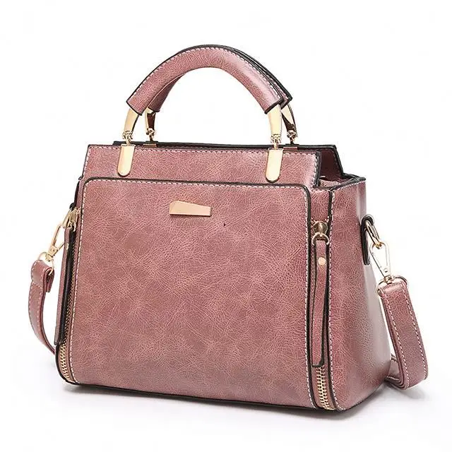 Wholesale office casual tote bags elegant retro shoulder leather handbag