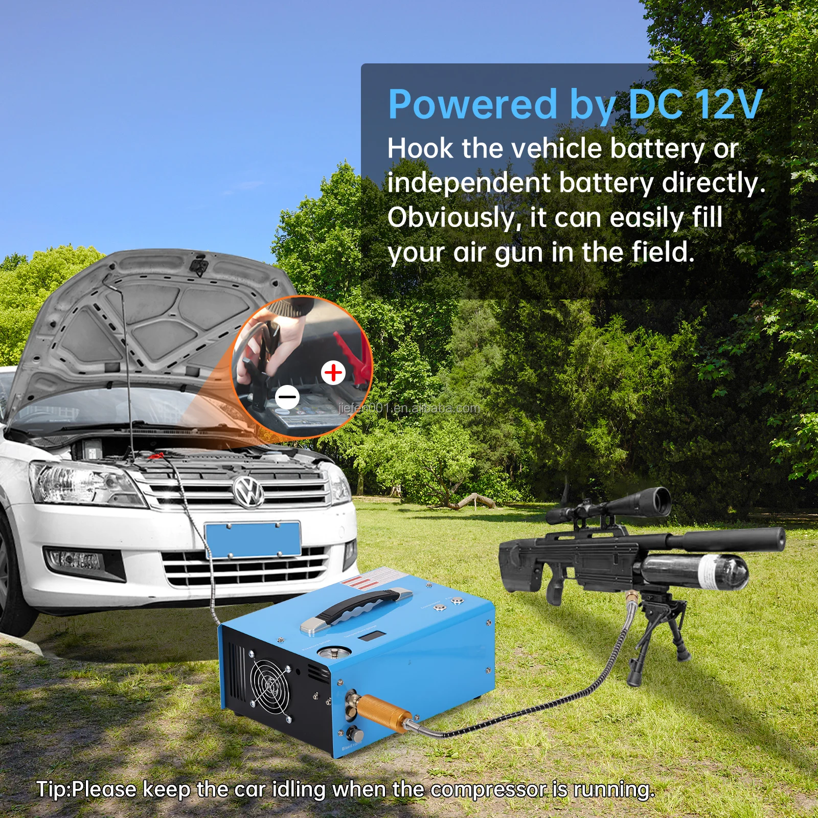 Pcp compressor small portable led display small filter high pressure automobile compressor 12v dc 300bar portable pcp pump