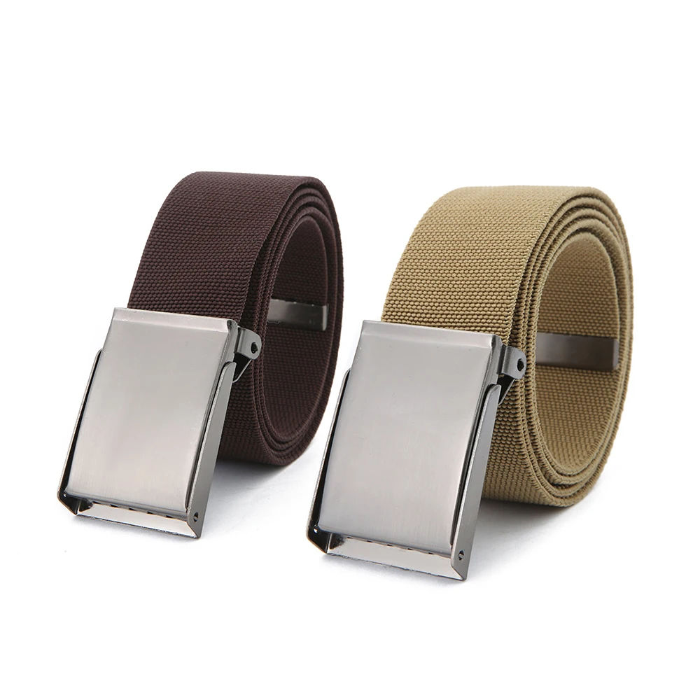 for 2022 Wholesale Luxury Fashion Lady Casual Custom Outdoor Flap Men Women Nylon Fabric Canvas Iron Buckle Belt