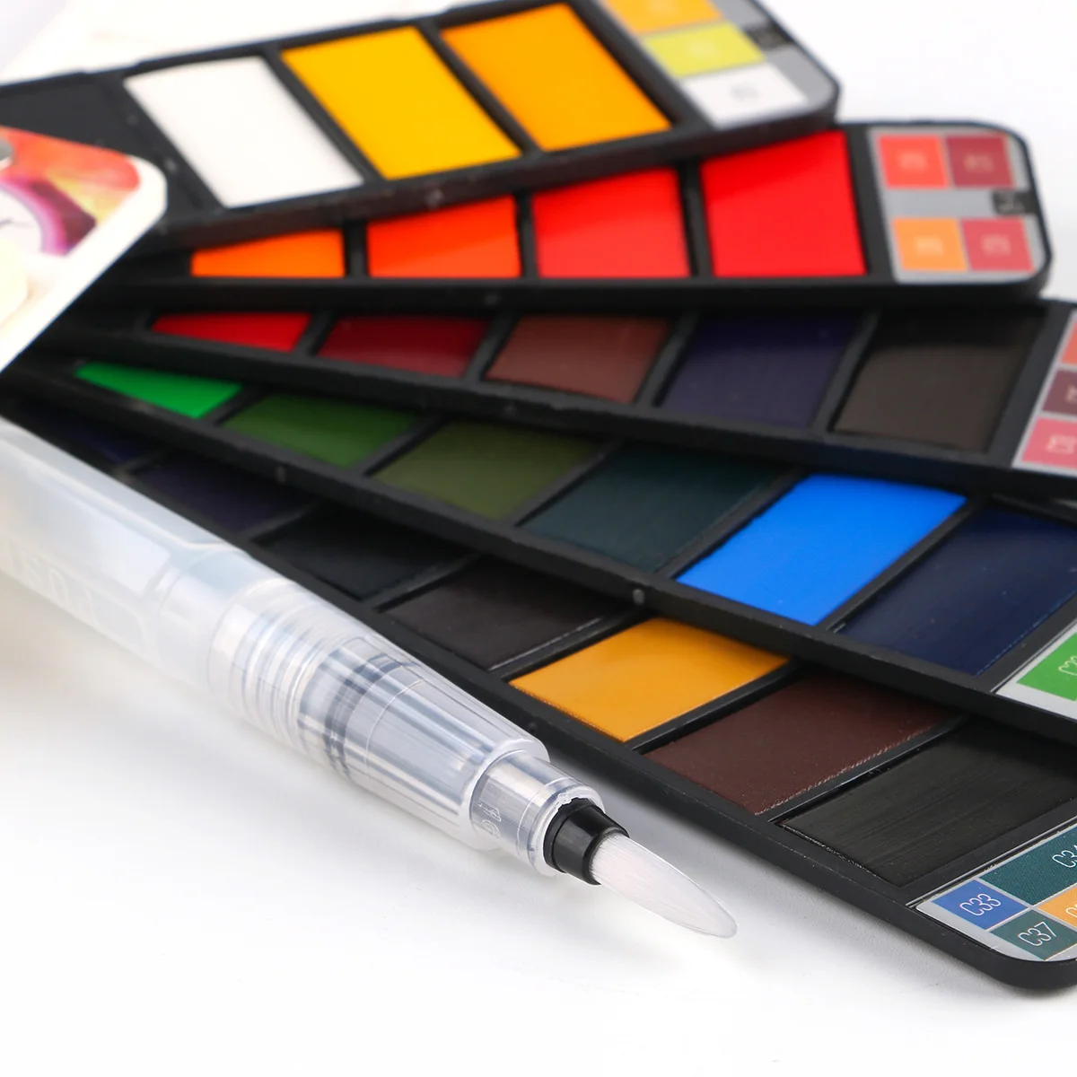 18 33 42 Colors Artist Mini Portable Box Pocket Watercolors Travel Set For Outdoor Painting