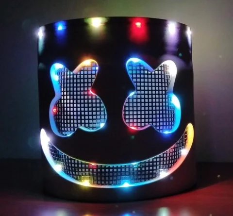 Led Light Up Storm Trooper Movie Half Helmet Halloween Adult Mask El Wire Halloween Mask