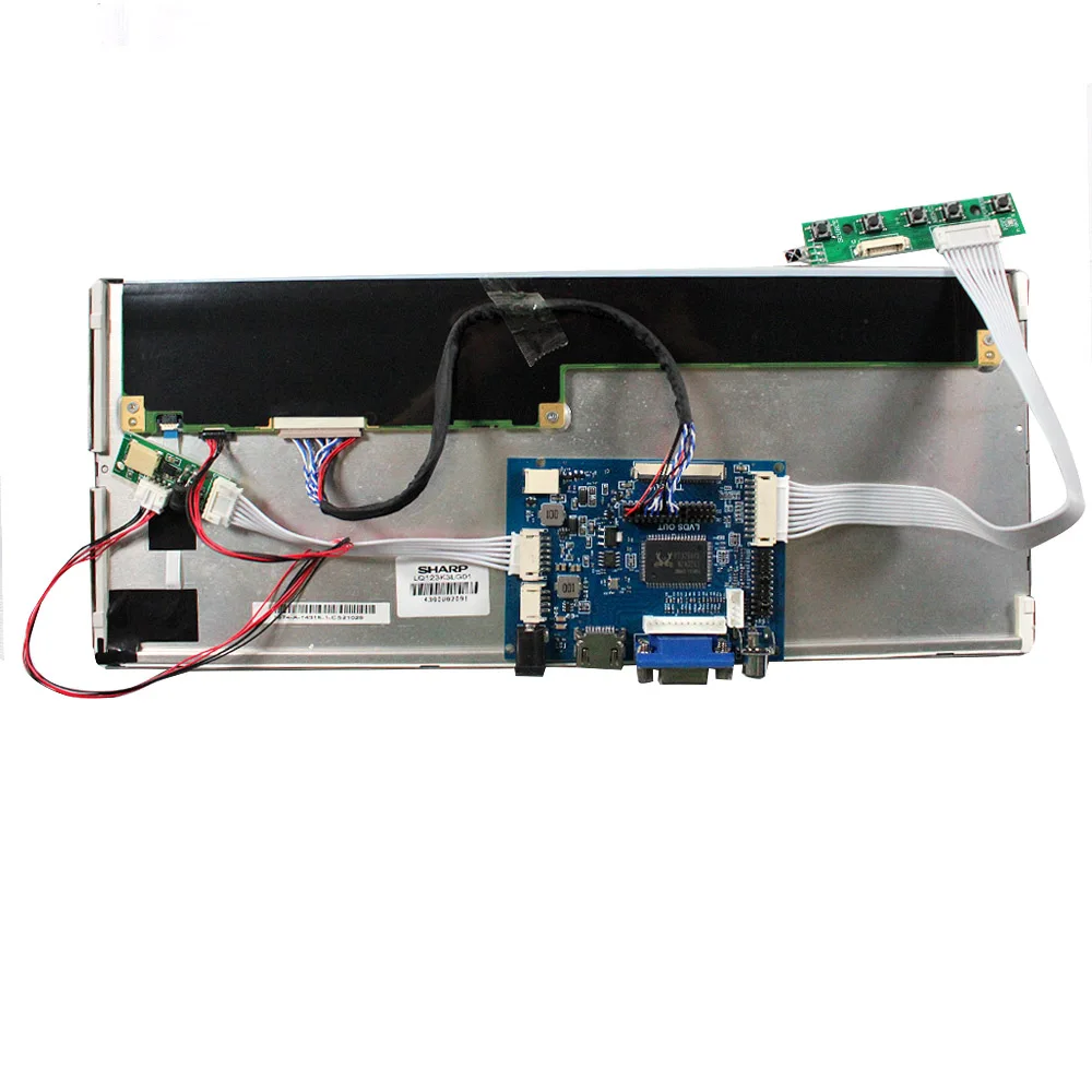 123 Lcd Display Ad Display Screen Computer Display 12.3Inch 1280X480 Stretched Bar Lcd Screen With Hd-Mi Vga 2Av Driver Board