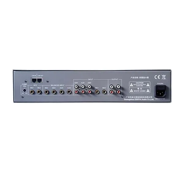 Full touch button Pre amplifier with 4 mic input aux input
