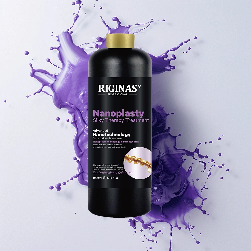 Riginas Hair Reconstruction Treatment Smoothing Hair Fibers Nanoplasty Hair Treatment For Blond and Gray
