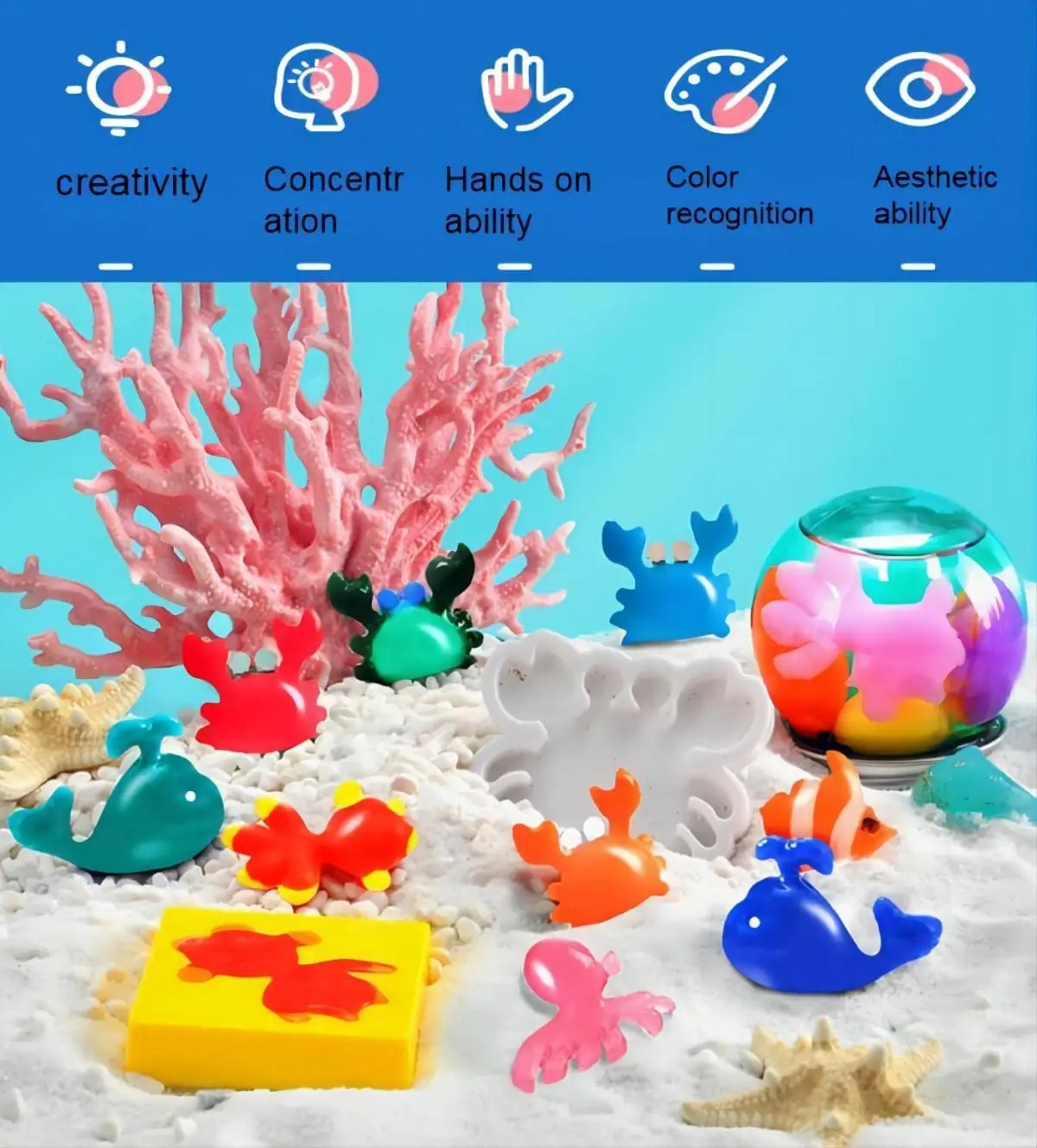 2024 6colors New Educational Animal Water Elf Bead Kit DIY hand made Magic water elf toy kit