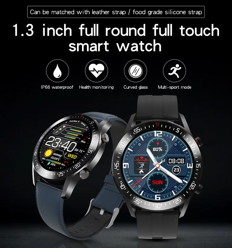 Remoter Camera Mp3 Player Step Counter Watch Dial Custom Reloges Sport Watch Heart Rate Sensor C2 Smart Watch for Men Waterproof