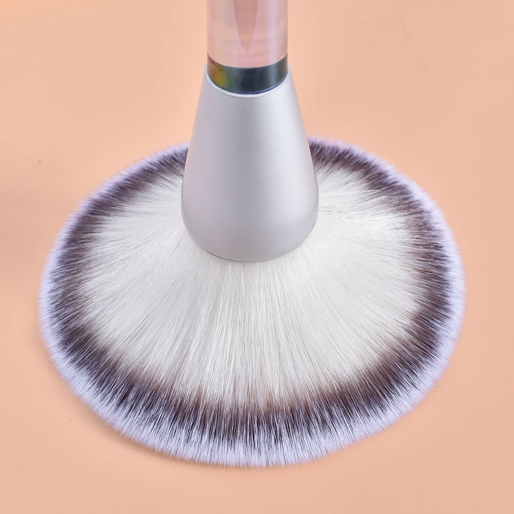 DailyQueen Custom Logo Single Super Big Powder Crystal Makeup Brush Private Label Vegan Bristle Cream Powder Contouring brush