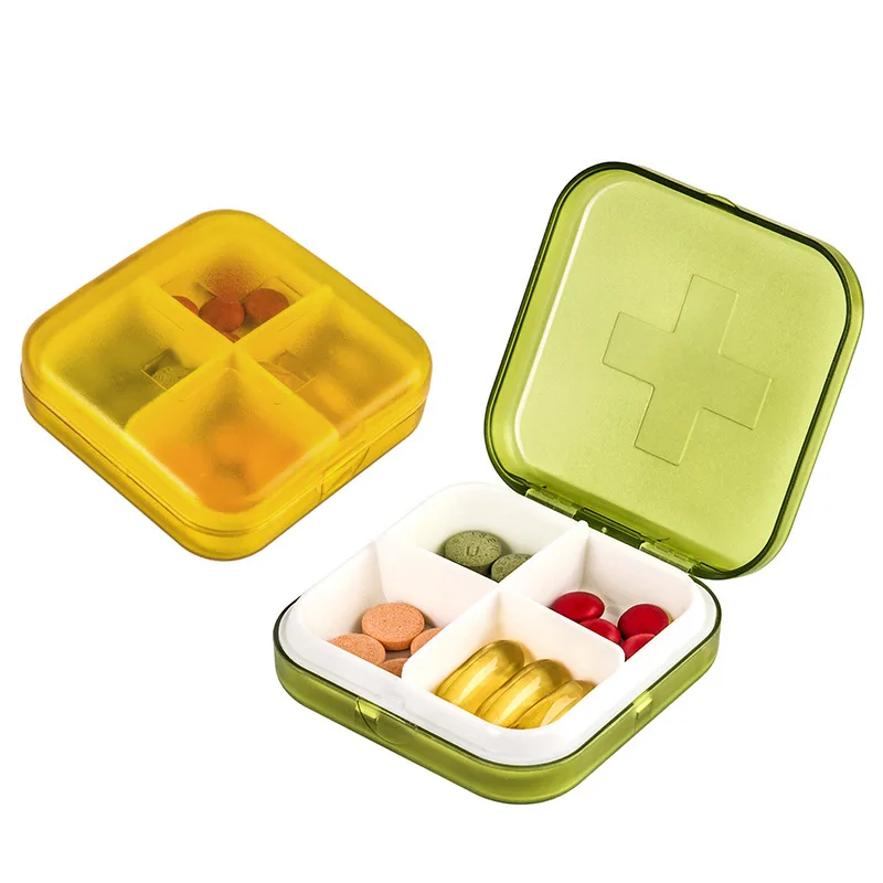 Mini Portable Plastic Pill Organizer Medicine Case Pill box for Daily and Travel Use
