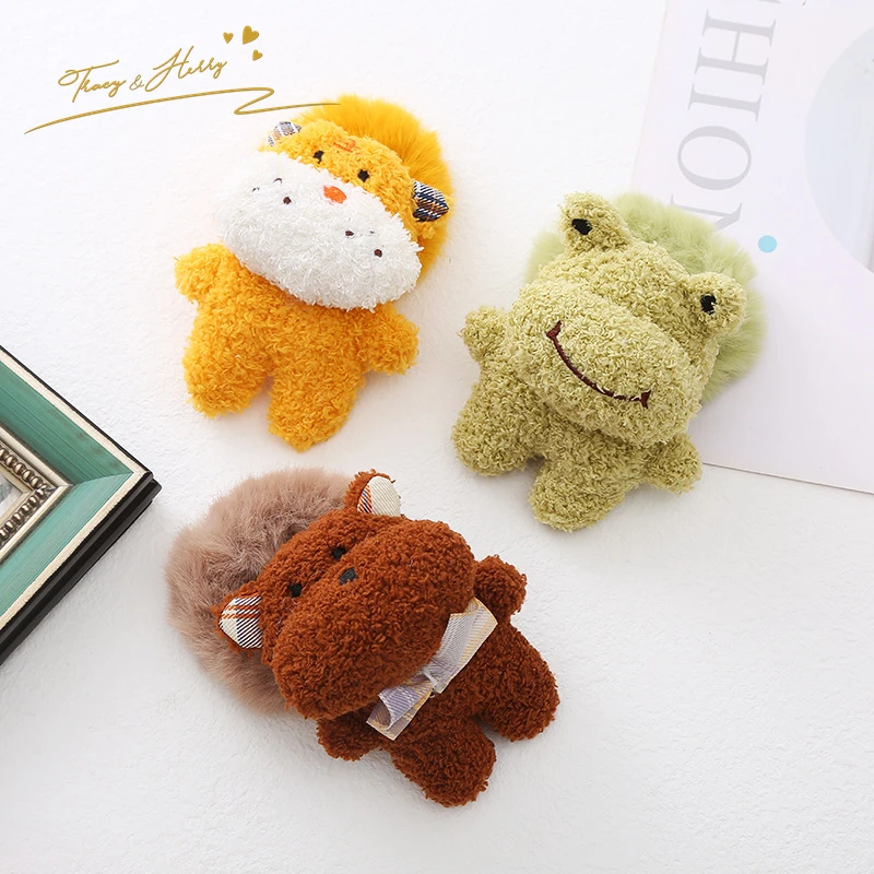 Tracy & Herry Hair Tie for Kids Elastic Accessories Cartoon Plush Frog Rabbit Stuffed Animal Scrunchie Wholesale