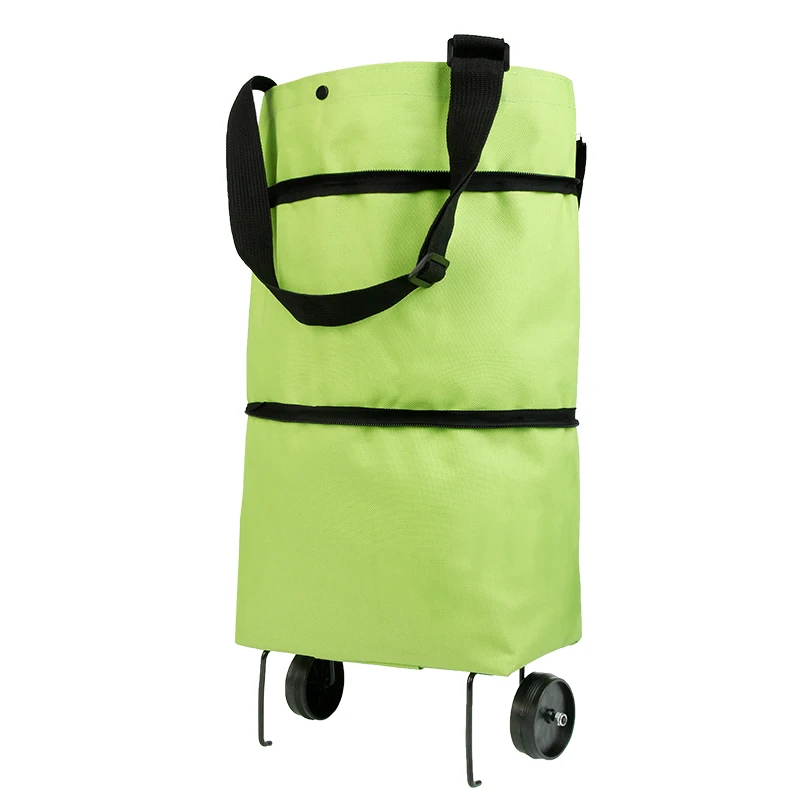 Folding Shopping Pull Cart Trolley Bag With Wheels Foldable Reusable Grocery Bags Food Organizer Vegetables Shopping Bags