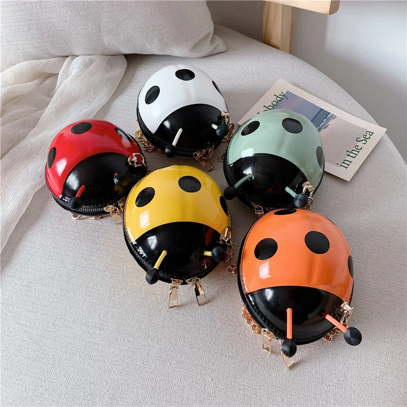 Factory wholesale kid purses and handbags cute mini new high - quality seven - star bug small satchel kids purses