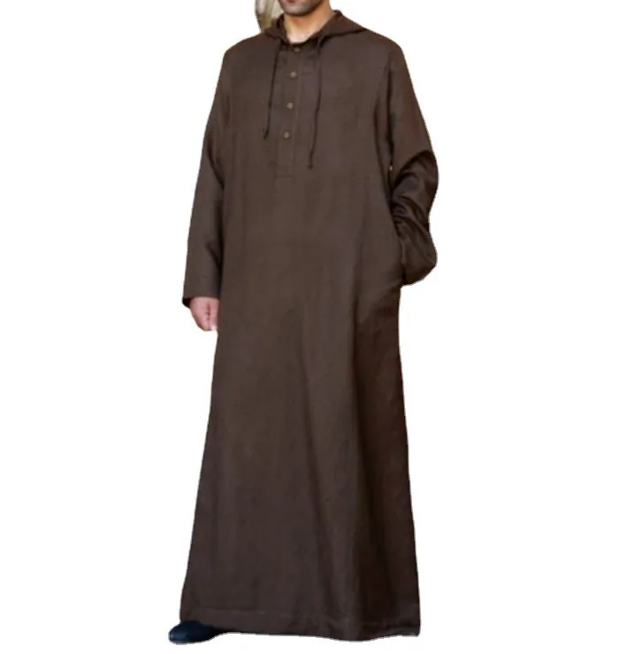 Custom Islamic Clothing Ethiopia Muslim Jelbya Abaya Plain Caftan Thobe Saudi Arabic Men Robe