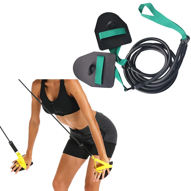 the arm strength trainer equipmentfor with paddle tools aids swimming trainer training stretch cord