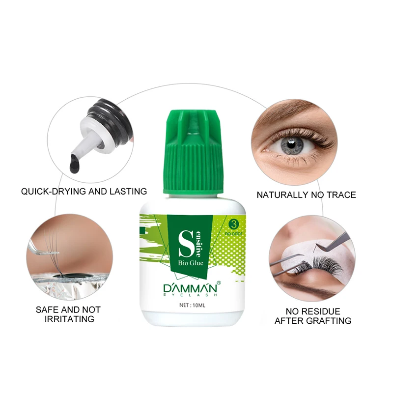 7/10ML Eyelash Glue Fast Drying Eyelashes Extension Glue Black Adhesive Retention 1.5-2 Months Long Last Lash Glue