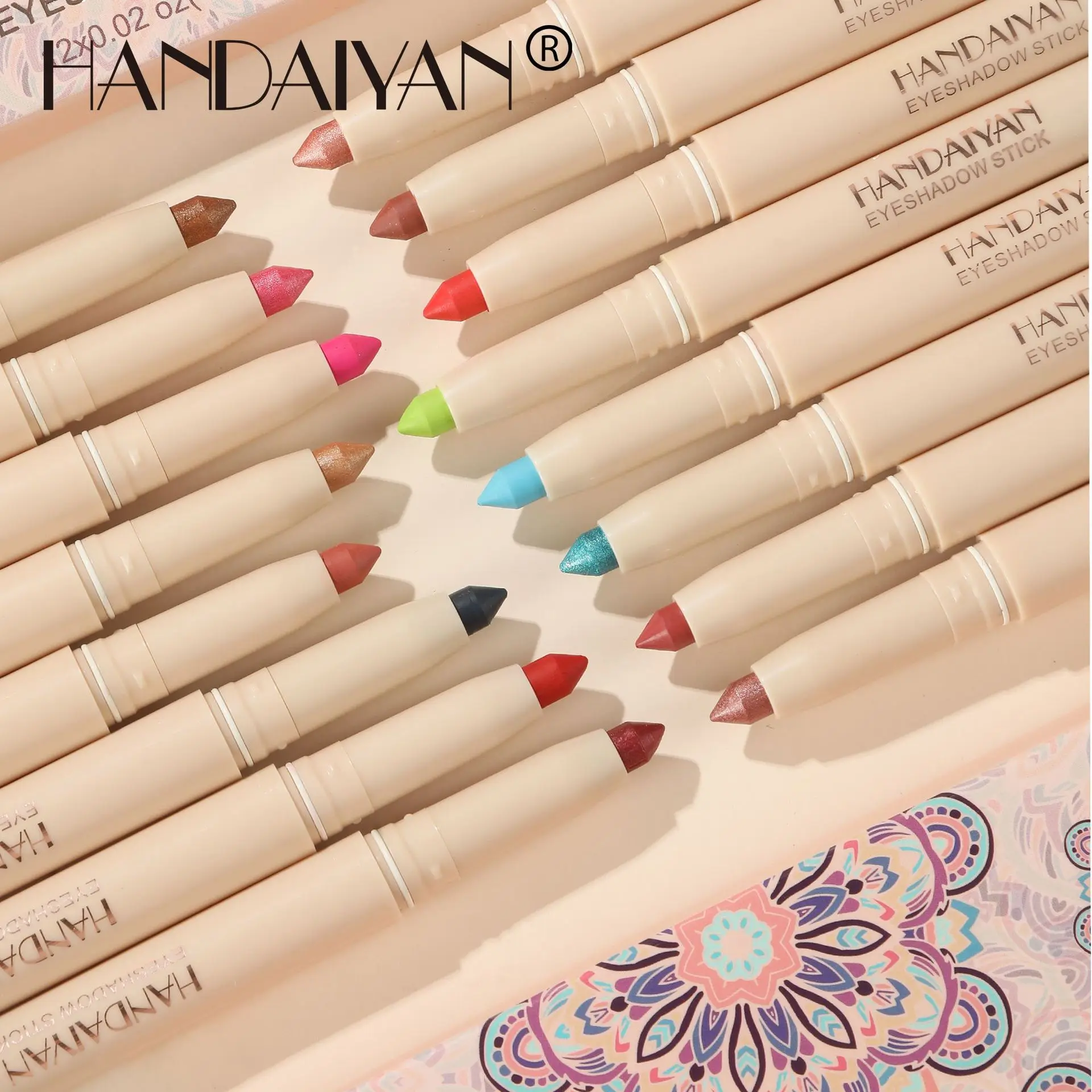 Eyeshadow Stick Set High Pigmented Cream Matte Eyeliner Makeup Eyebrow Pencil With Sharpener