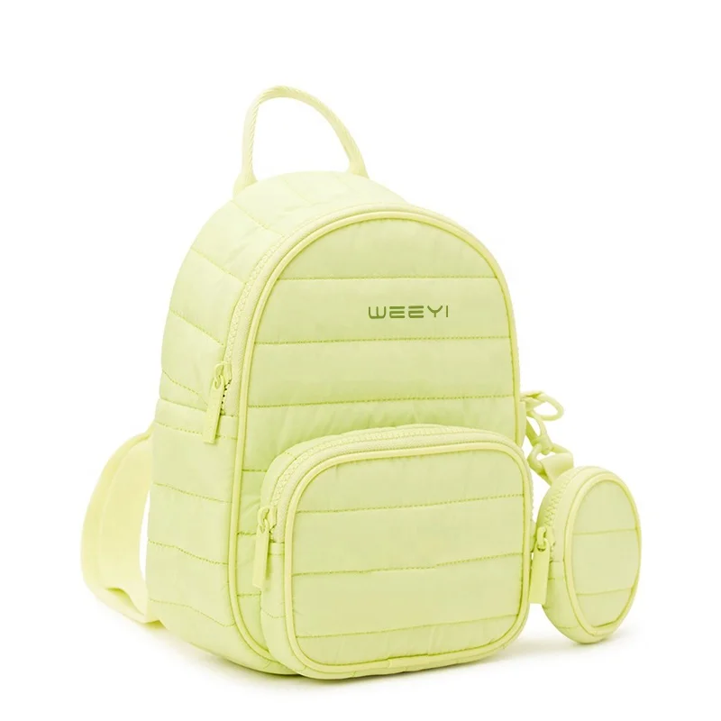 CHANGRONG Custom Fashion Soft Quilted Puffer Bag lightweight womens puffer backpack