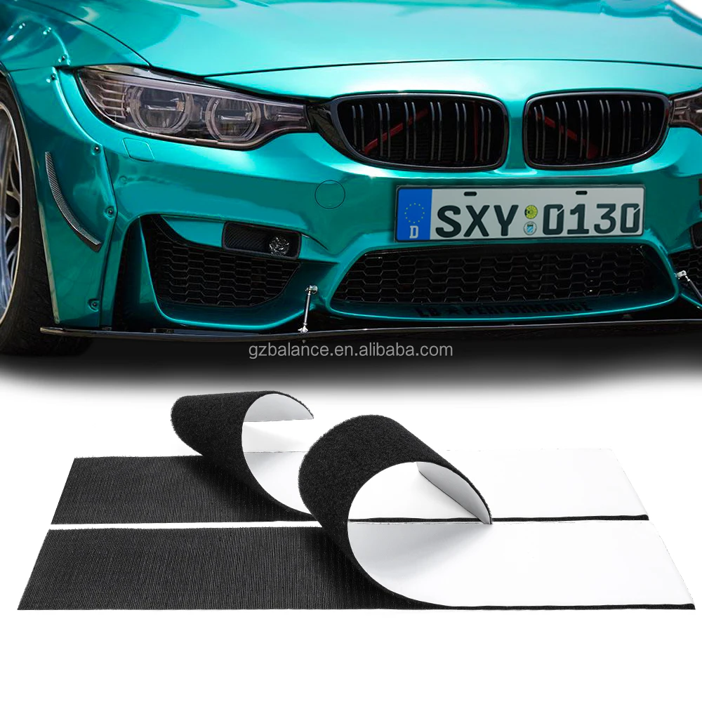 European Adhesive  Car Number Plate Holder Car Accessories Invisible Number Plate Holder Hook and Loop Tape