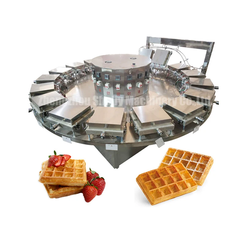 Electric belgian soft waffles making automatic making baking machine