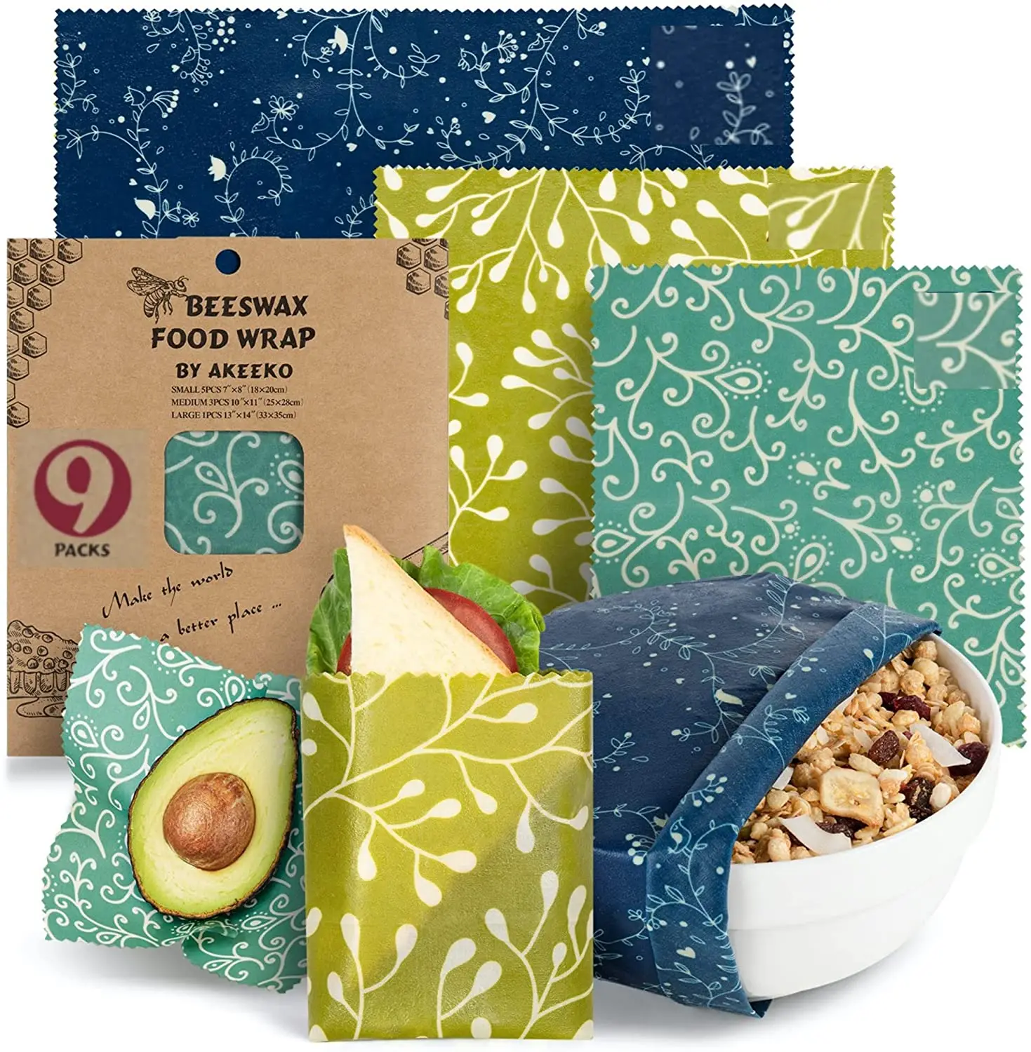 Best Price custom envelopes beeswax wraps Sustainable Reusable Factory Sales wrapping paper