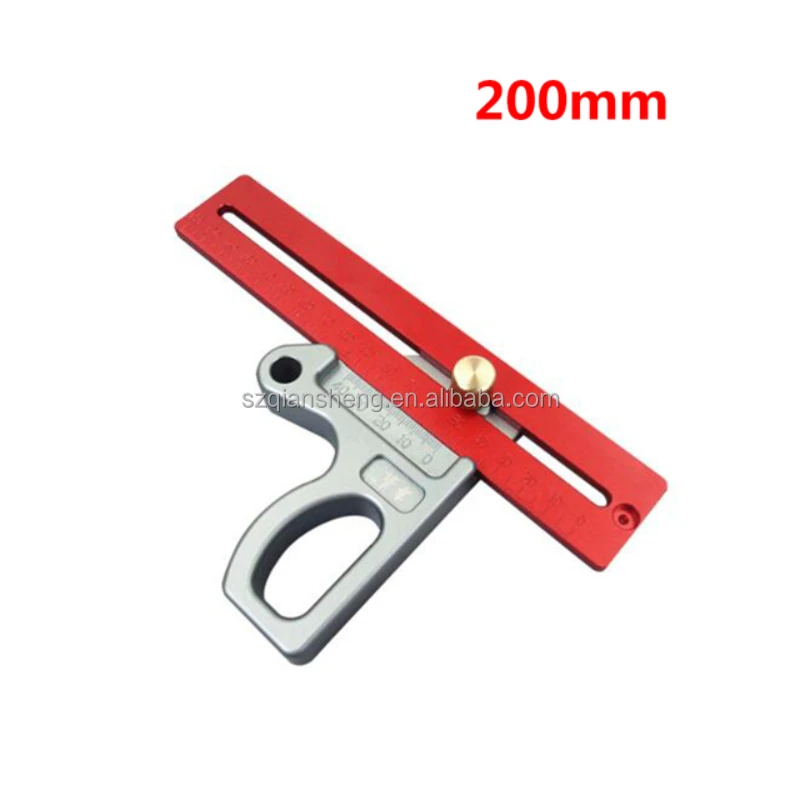Woodworking Scribe Precision Marking T-Ruler 200-400mm Aluminum Alloy Scribing Ruler Line Drawing Marking Gauge