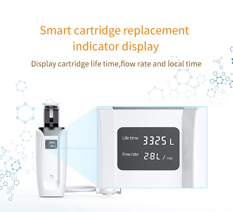 Countertop Food Grade ABS Kitchen Faucet-Mounted UF Small Portable Water Filter Purifier for Home