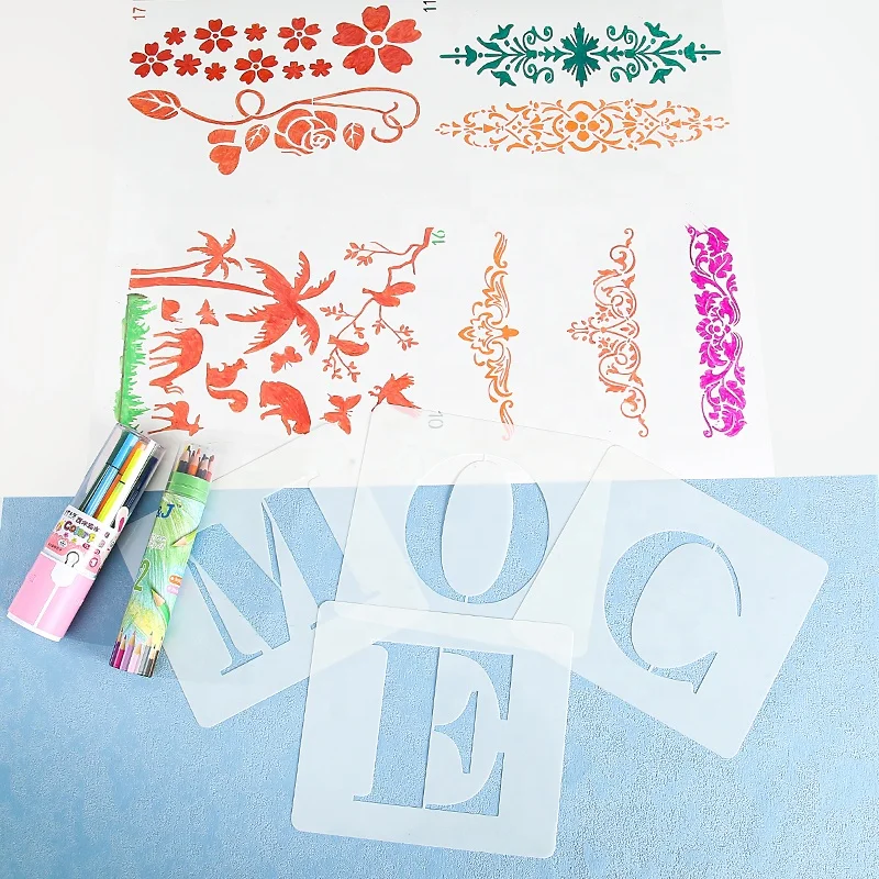 Reusable DIY Wall Painting Stencil Custom Design Wall Stencils For Home Decor