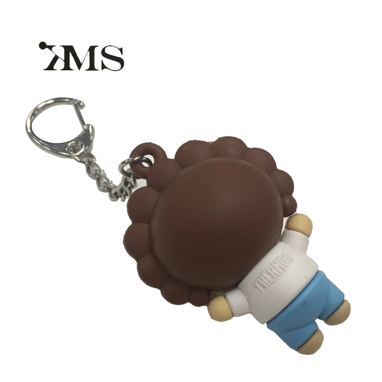 Wholesale Creative Personality 3D lion Silicone Key Holder Cute Pendant Promotional Gift Silicone Pvc Keychain