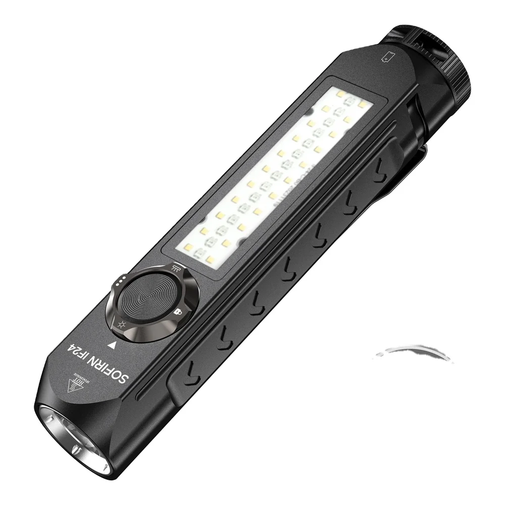 Multi-Purpose COB High Lumen 2000lm Rechargeable Flashlight IP56 Waterproof Magnetic Portable Clip
