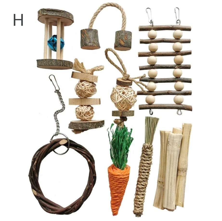 Pet Products New Hamster Chew Toys Natural Wooden Pine Guinea Pigs Rats Chinchillas Accessories Exercise Birds Bunny Rabbi