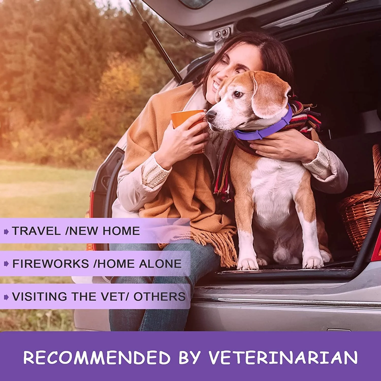 Anti anxiety reduce relief calm collar pet pheromone calming collars for dogs