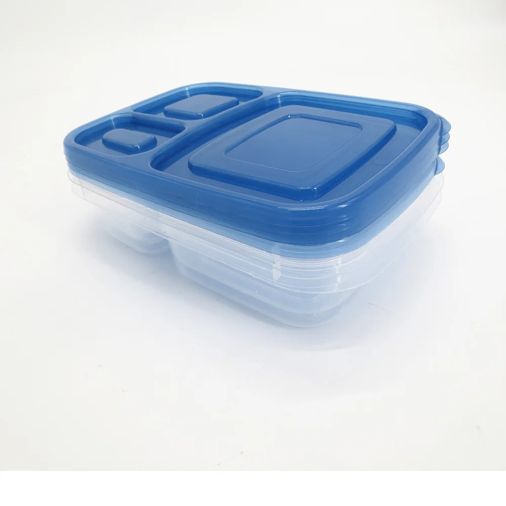 
Plastic Food Storage Containers 3 Compartment Meal Prep Containers Bento Lunch Box 