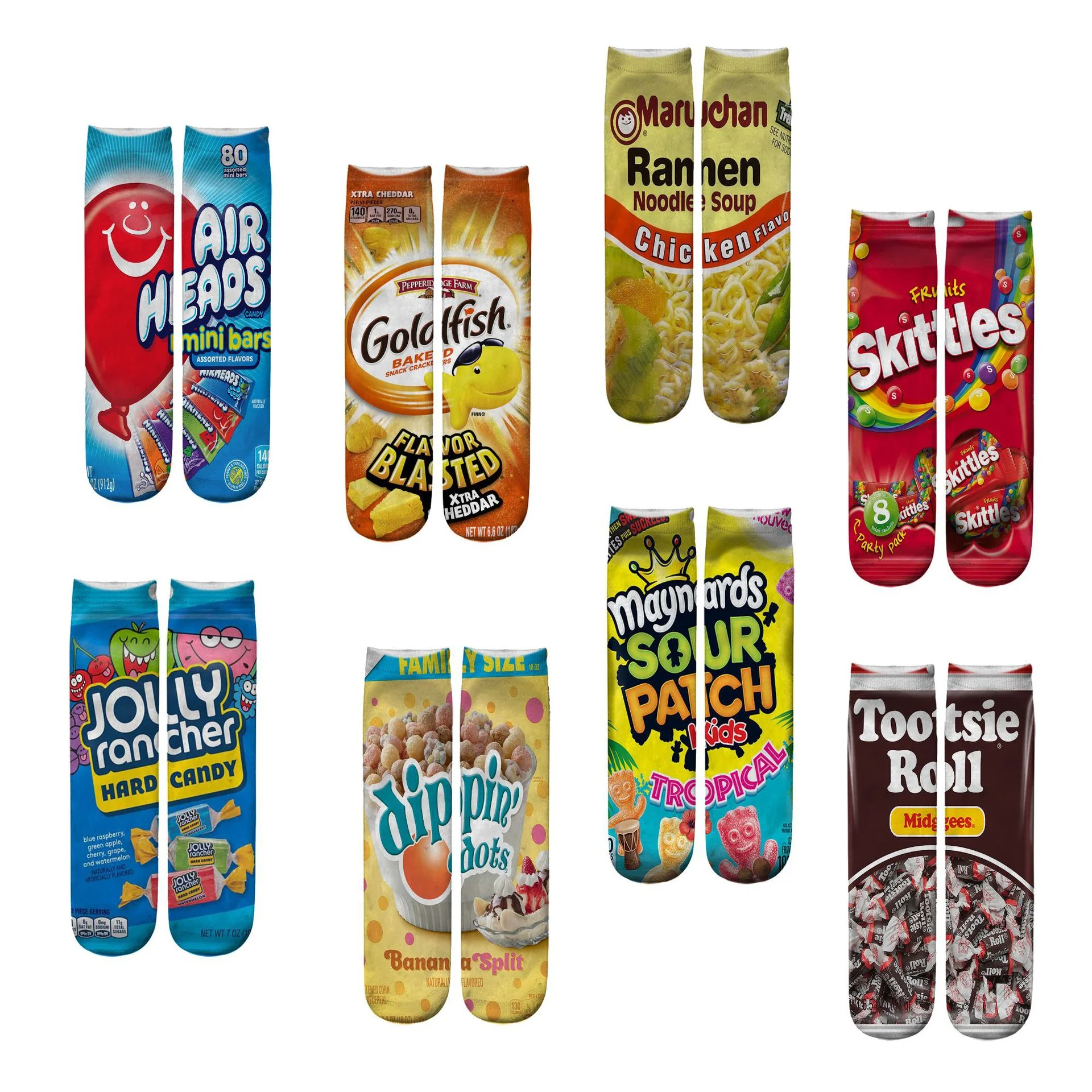 Custom design 3D sublimated digital photo dye blank polyester crew sublimation printed socks