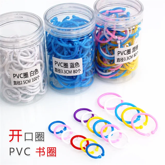 High-quality plastic O-ring open ring books and stationery loose-leaf ring binding supplies can be customized packaging